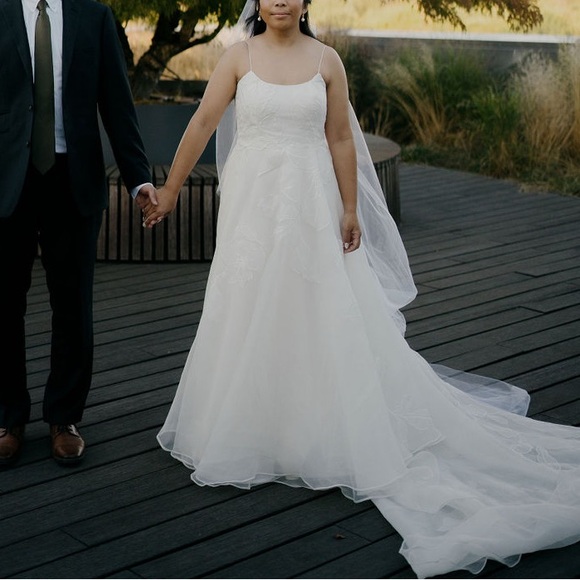 Jenny Yoo Abernathy Wedding Dress Size 10 Anthropologie Dress - Picture 3 of 6